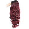 Wigs for Women Long Curly Wig Black to Red Wavy Synthetic Party Wigs Burgundy Middle Part Full Wigs Heat Resistant Fiber Halloween Cosplay Wigs
