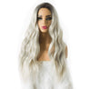 66cm Long Blonde Wig For Women, Elegant Platinum Blonde Color Ombre Hair Wig, 26-inch Of Pure Premium Synthetic Hair Long Wavy Hair WigYUNKAI