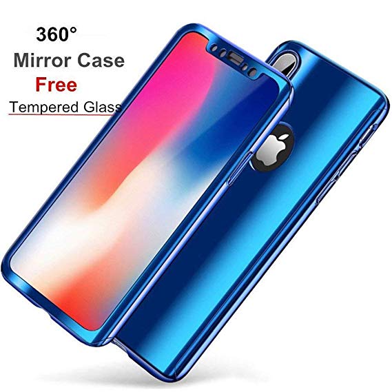 360 Plating Mirror Full Cover Phone Case For iPhone