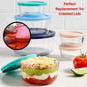 Silicone elastic lid, reusable silicone lid and bowl lid, with improved grip sealant, contains platinum food-grade silicone, does not contain BPA, 6 pieces in different sizes