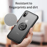 Creative Phone Case For iPhone with Ring Holder Stand Matte Case