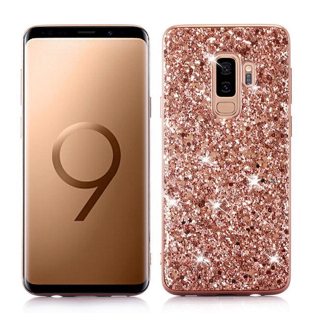For Samsung Galaxy S9 Plus and Galaxy S9 Case Silicon Bling Glitter Crystal Sequins Soft TPU Cover Fundas