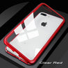 For iPhone Coque Luxury Metal Magnet Back Glass Cover Fundas bumper